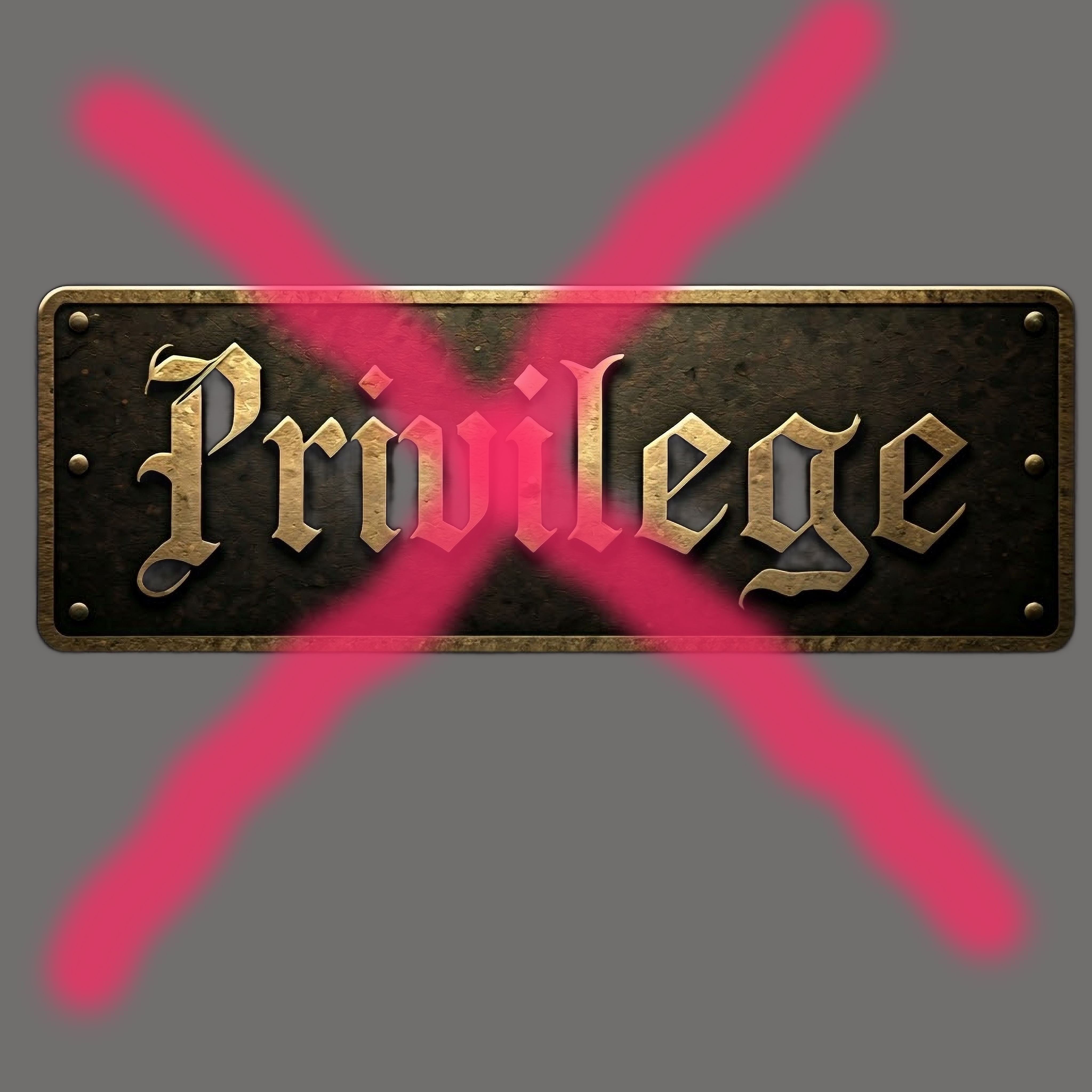 privilege with red "X" crossing it out